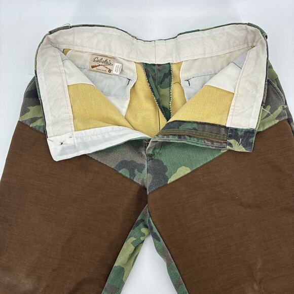 Vintage Cabelas Hunting Pants Men 36x32 Camouflage Brown Brush Guard Insulated - Picture 5 of 16